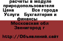 расчеты в модуле природопользователя › Цена ­ 3 000 - Все города Услуги » Бухгалтерия и финансы   . Московская обл.,Звенигород г.